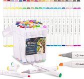 Colorya - Étui à crayons avec 40 marqueurs à alcool