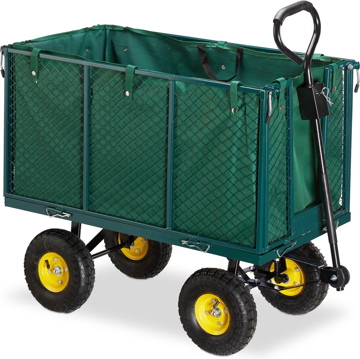 Relaxdays Bolderkar tuinkar bolderwagen transportkar tuinwagen 500 kg XL