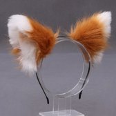 vos oortjes op tiara – fox ears – Vulpix -vos - vossen oren - vos tiara- – oren vos - vossenoor - carnaval vos - vos haarband - vos-diadeem -festival-oortjes - sexy haar accessoire –