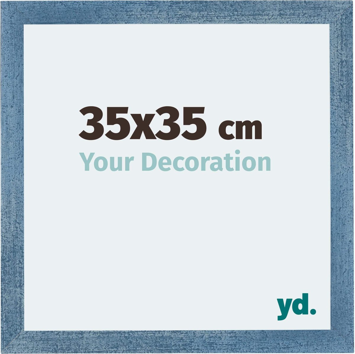 yd. Your Decoration - Fotolijst 35x35 cm - MDF - Helder Blauw Geveegd - Mura
