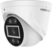 Foscam T5EP IP Camera - 3K QHD - PoE - IP turret camera - Nachtzicht - Geluid en lichtalarm - Wit