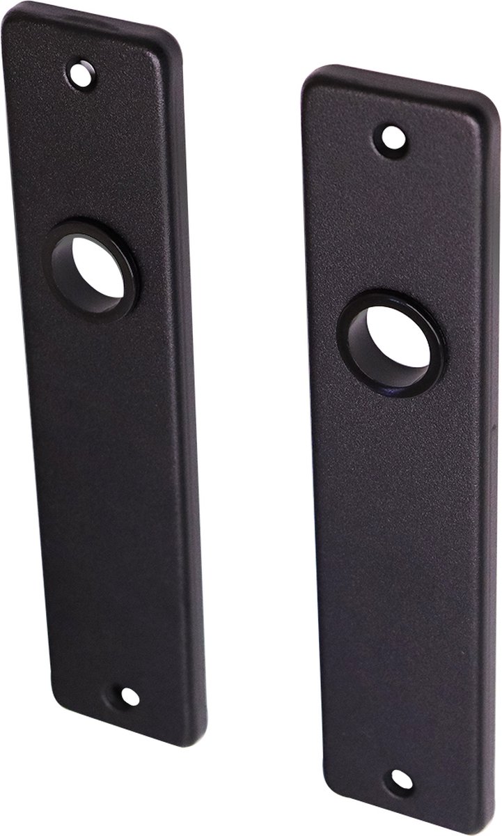 Wovar Deurschild zwart blind aluminium kortschild | Per set