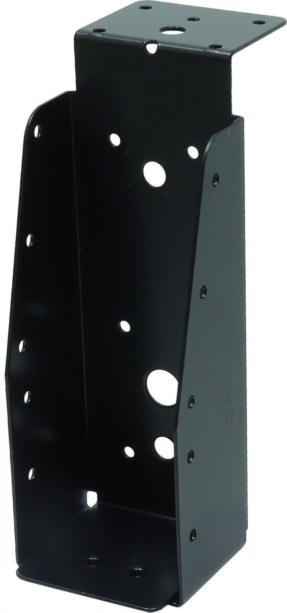 Balkdrager Zwart met lip Verzinkt voor 6.3 x 17.5 cm Balken | Per Stuk