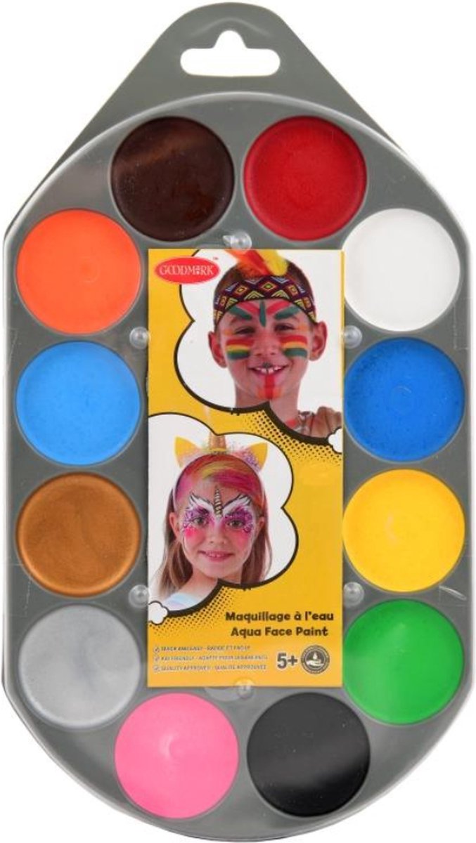 Good AQUA MAKEUP KIT - 12X2 G - Makeup - kinder make up - Schminken - Feestartikelen