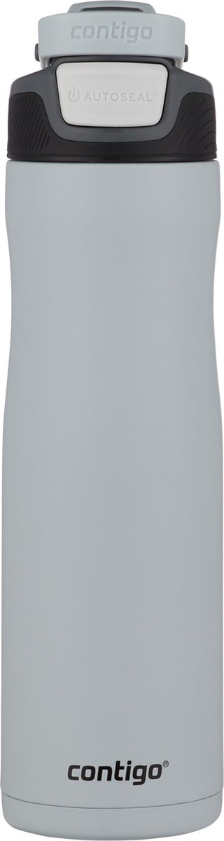 Contigo Ashland Chill drinkfles met rietje, grote BPA-vrije roestvrijstalen waterfles, thermosfles lekvrij, houdt dranken tot 24 uur koel; voor sport, fietsen, joggen, wandelen, 720 ml | Macaroon thumbnail 3