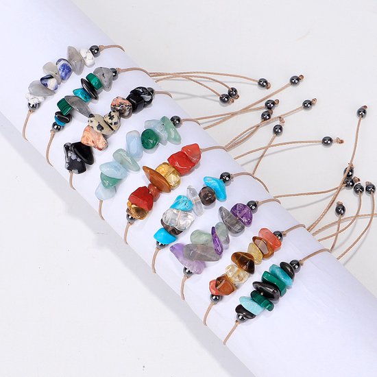 Bracelet cadeau Bixorp « Self Care » - Bracelet de pierres précieuses sur carte - Obsidienne flocon de neige, Jaspe et Obsidienne