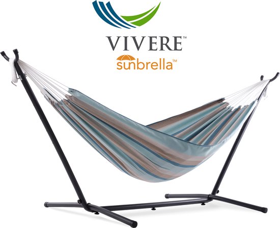 Vivere Sunbrella® Hangmat met Standaard - Gateway Mist
