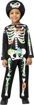 Smiffy's - Spook & Skelet Kostuum - Levendige Dierentuin Jungle Skelet Kind Kostuum - Zwart - Maat 90 - Halloween - Verkleedkleding