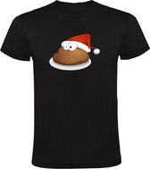 Drol met kerstmuts Kindershirt - Zwart - Kerstshirt - Kersttrui - kerst - Kinderen
