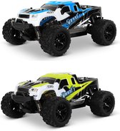 Blij'r Speed'r - RC Monster Truck 1:18 4WD RTR met extra accu 40km/h - Blauw & Lime