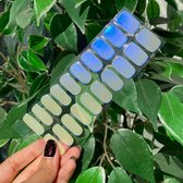 By Emily® Gel Nagel Wraps 'Glittering Sky' - Gellak Stickers - SpringNails- Lente - UV Lamp Gelnagels - Langhoudende Nagelstickers - Nail Art Folie - 20 Stickers - UV LED Lamp Vereist