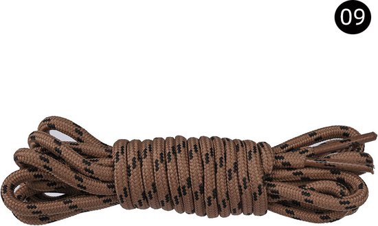 Bruine schoenveters met zwart patroon, 120cm