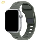 Geschikt voor Apple Watch bandje - Siliconen Outdoor - Leger Groen - 38/40/41mm - Voor iWatch 1,2,3,4,5,6,7,8,9,SE