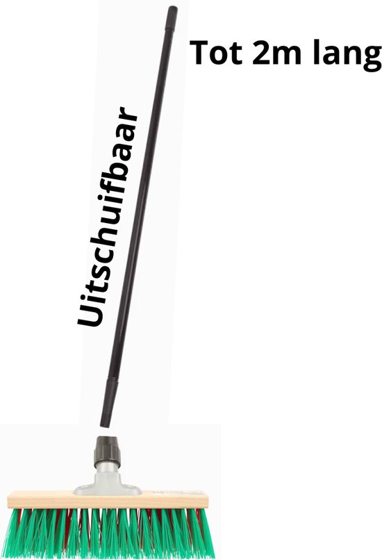 Buemag Bezem buiten - met telescoopsteel - 40 cm - straatbezem | Fun en