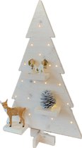 Sfeer7 - houten kerstboom - kerst - 66cm - kerstcadeau - whitewash - kerstboom