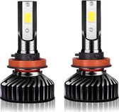 TLVX H8 / H9 / H11 55Watt Mini LED lampen – Canbus – Koplampen – Motor - Headlights - 6000K - Wit licht – Autoverlichting – 12V – 55w halogeen vervanger - Dimlicht – Grootlicht – 28.000 Lumen (2 stuks)