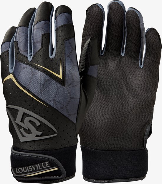 Foto: Louisville slugger genuine batting gloves v2 black ys