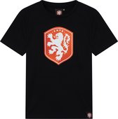 Nederlands Elftal Logo T-Shirt Kinderen - Maat 140 - Zwart - EK Voetbal 2024 - Holland Shirt - KNVB