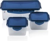 Nicer Dicer Fusion Smart (6 pièces) en bleu saphir avec couvercle de conservation (1 x 1,25 l et 2 x 0 l) bac de collecte boîtes boîte boîte de rangement boîte de rangement boîte de conservation