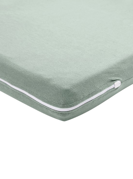 Meyco Baby Uni matrashoes voor reisbedjes (hoes van 100% katoen, zacht, huidvriendelijk, rekbaar, wasbaar & geschikt voor droger, afmeting: 60 x 120 cm), Grijs