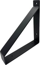 Maison DAM - Plankdrager Klassiek - Wandsteun – Voor een plank 20cm – Mat zwart - incl. bevestigingsmateriaal + schroefbit