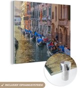 MuchoWow® Glasschilderij 20x20 cm - Schilderij acrylglas - Venetië - Architectuur - Italië - Foto op glas - Schilderijen