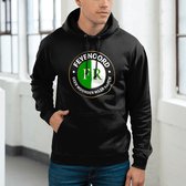 Feyenoord Hoodie - Geen Woorden Maar Daden 2 - Trui - Trainingspak - Sweater - Rotterdam - 010 - Voetbal - Zwart - Heren - Regular Fit - Maat 3XL