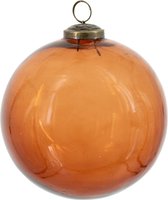 Kerstbal glas amber