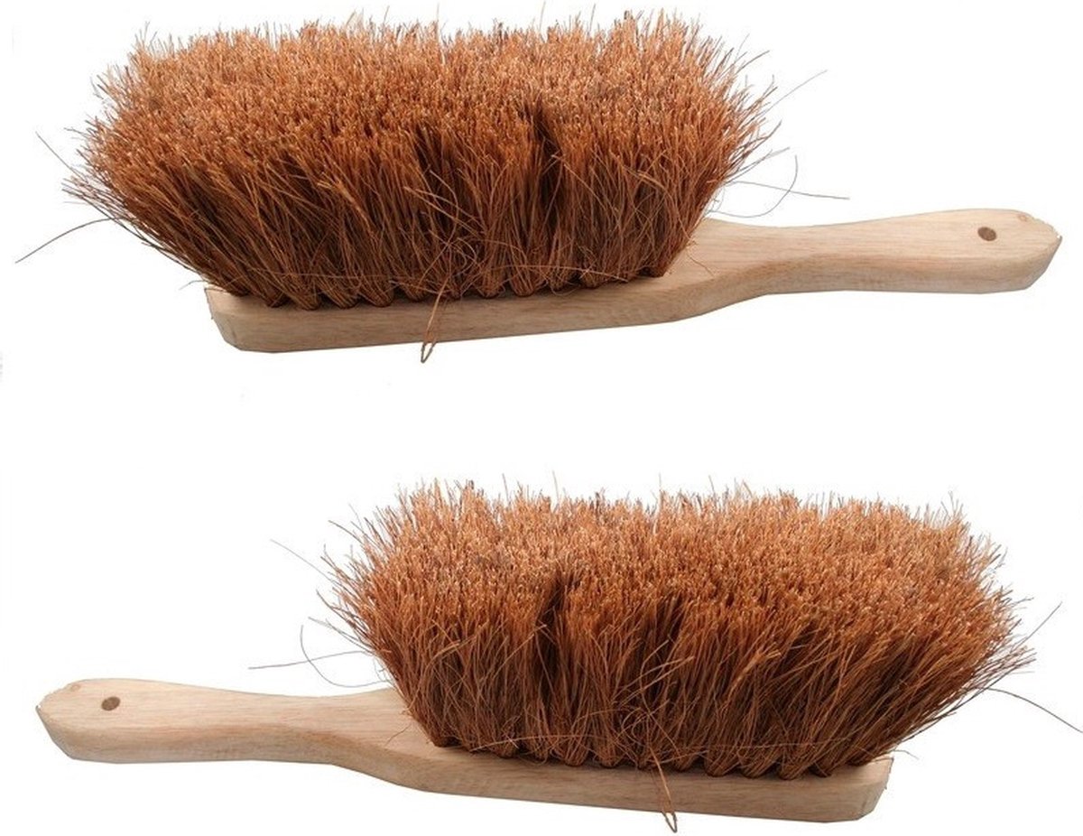 Goedkoopste Benson Stoffer - 2x - voor buiten - met ophangoog - kokoshaar - handveger