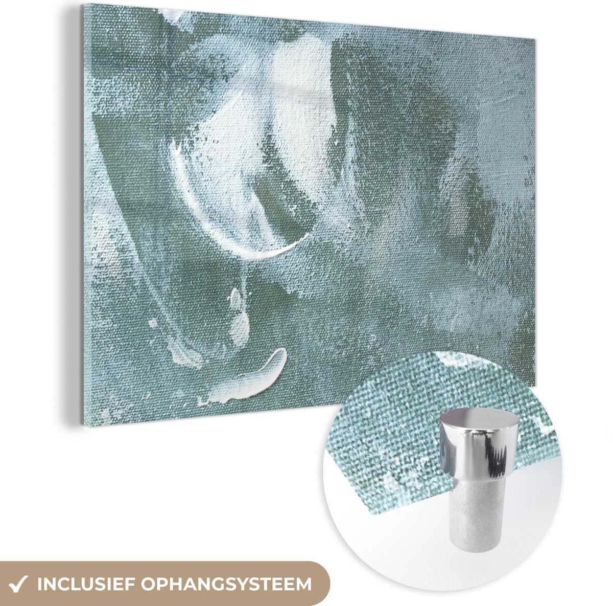 MuchoWow® Glasschilderij 150x100 cm - Schilderij acrylglas - Acrylverf - Abstract - Design - Foto op glas - Schilderijen