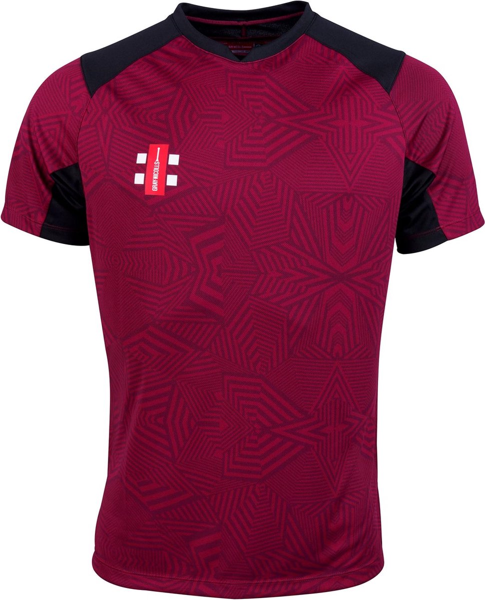 Gray-Nicolls Cricket SHIRT PRO T20 S/S MR/BK 5-6 5 - 6 Yrs - Maroon / Zwart