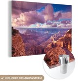 MuchoWow® Glasschilderij 60x40 cm - Schilderij acrylglas - Grand Canyon, Verenigde Staten - Foto op glas - Schilderijen
