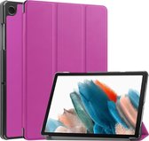 Tri-Fold Book Case met Wake/Sleep - Geschikt voor Samsung Galaxy Tab A9 Hoesje - Paars