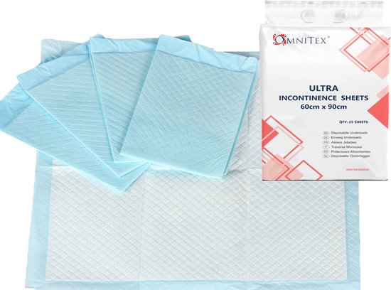 OmniTex - Ultra wegwerp incontinentie onderleggers - 60 - ml - 25 stuks
