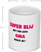 Akyol - super blij met een lieve oma zoals jij Spaarpot - Oma - de liefste oma - verjaardag - cadeautje voor oma - oma artikelen - kado - geschenk - 350 ML inhoud