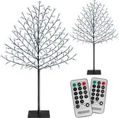 Éclairage de Noël 2x Fleur de Cerisier - 180cm Timer IP44 200 LED - Blanc Wit