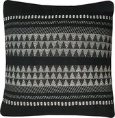 Native stripe cotton black cushion 60x60cm