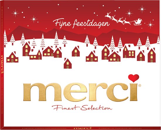 merci Joyeuses Fêtes - merci Finest Selection Assortiment de bonbons au  chocolat - 250g | bol