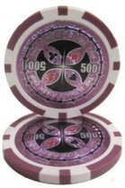 Ultimate pokerchip 11.5g - Value 500 - 25st. - Texas Hold'em Poker Chips - Fiches voor Pokeren