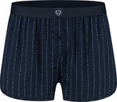 A-dam Short Stripes - Boxershort - Katoen - Onderbroek - Ondergoed - Heren - Donker Blauw - L
