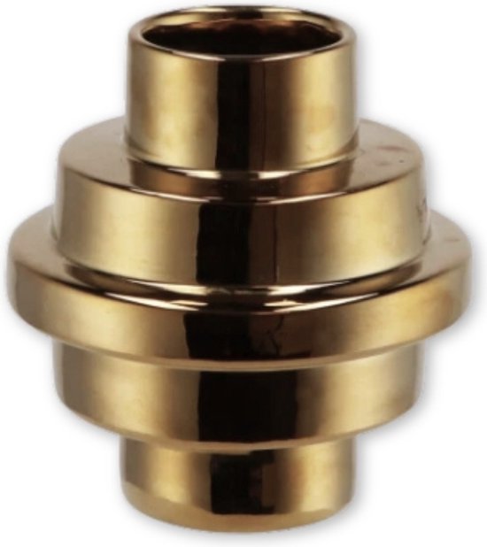 Daan Kromhout - STAIRS GOLD SHINY VAAS 14X15CM
