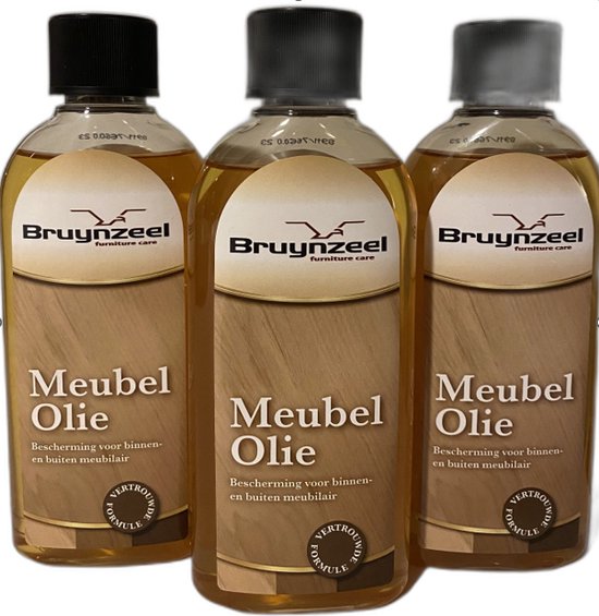 Meubelolie 3X Bruynzeel- voedt en beschermt alles soorten hout en meubels - 3x 200ml