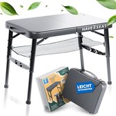 Folding Table, Side Table, Camping, Fishing, Barbecue, Foldable, from German Supplier, Lightweight, Compact & with Storage Space for Telescopic Stools