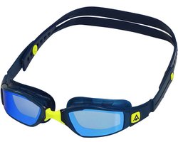 Aquasphere Ninja - Zwembril - Volwassenen - Blue Titanium Mirrored Lens - Blauw