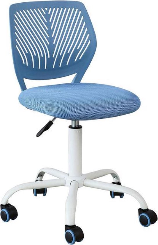 Chaise de bureau Simpletrade - Chaise haute - Ergonomique - Réglable en hauteur - Blauw