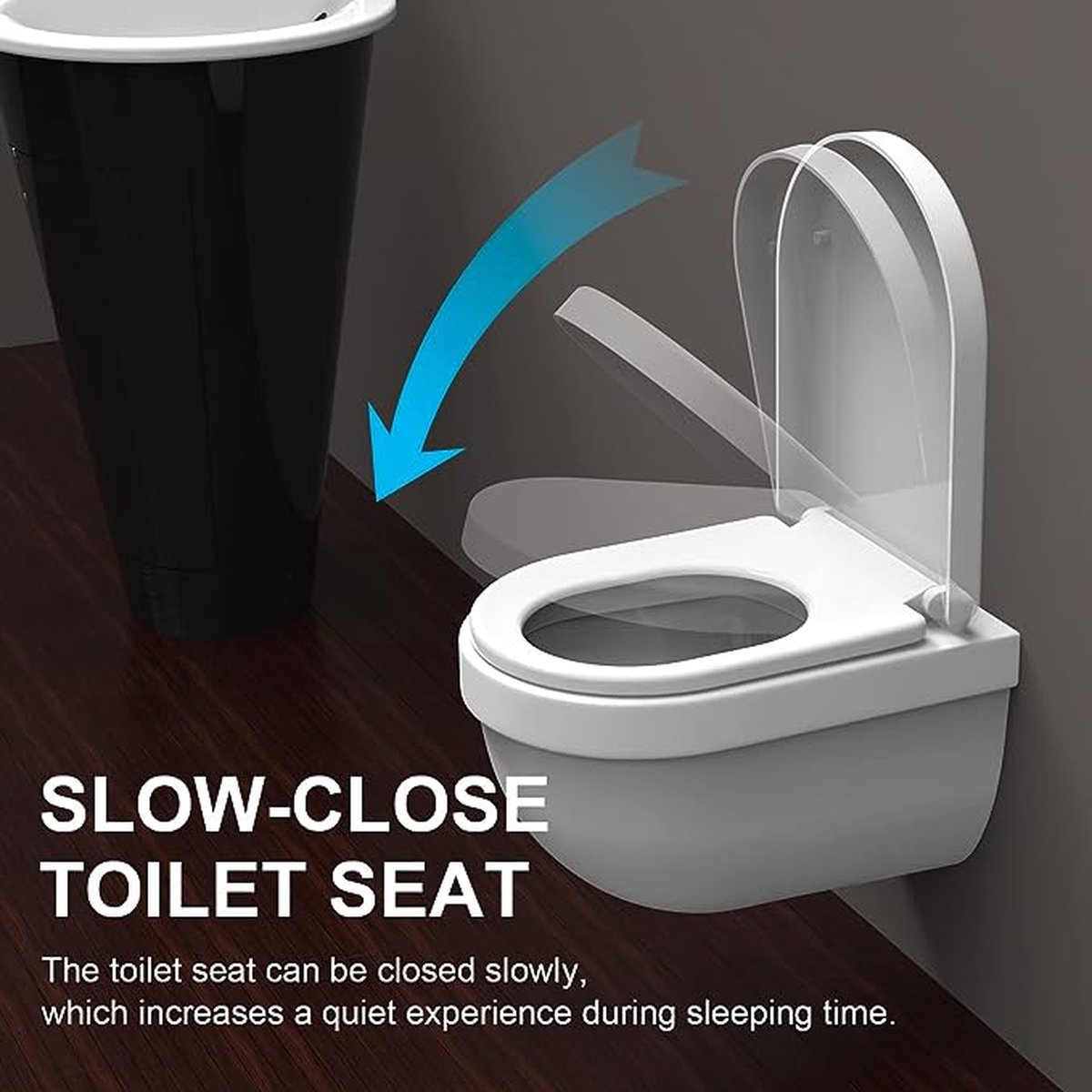 Goedkoopste closing mechanism I High quality - toiletdeksel met snelsluiting voor eenvoudige reiniging, Duroplast wc-deksel