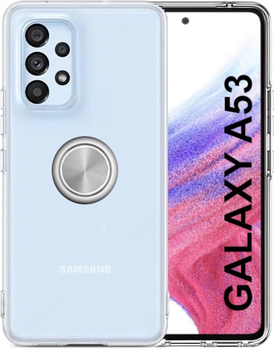 Armordrop Hoesje Met Ring Geschikt Voor Samsung A53 - Transparant Hoesje Met Ring