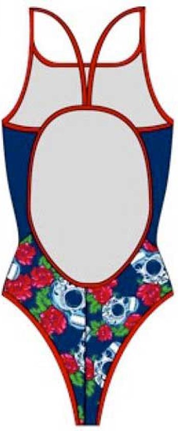 Maillot de Maillots de bain Turbo Roses&skulls Blauw M Femme