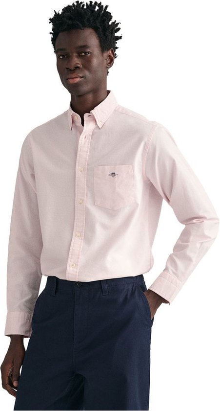 Gant Oxford Regular Fit Shirt Met Lange Mouwen Roze M Man