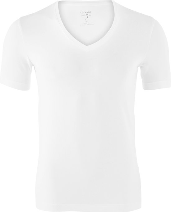 T-shirt OLYMP Level 5 body fit - Col V- blanc - Taille : 3XL
